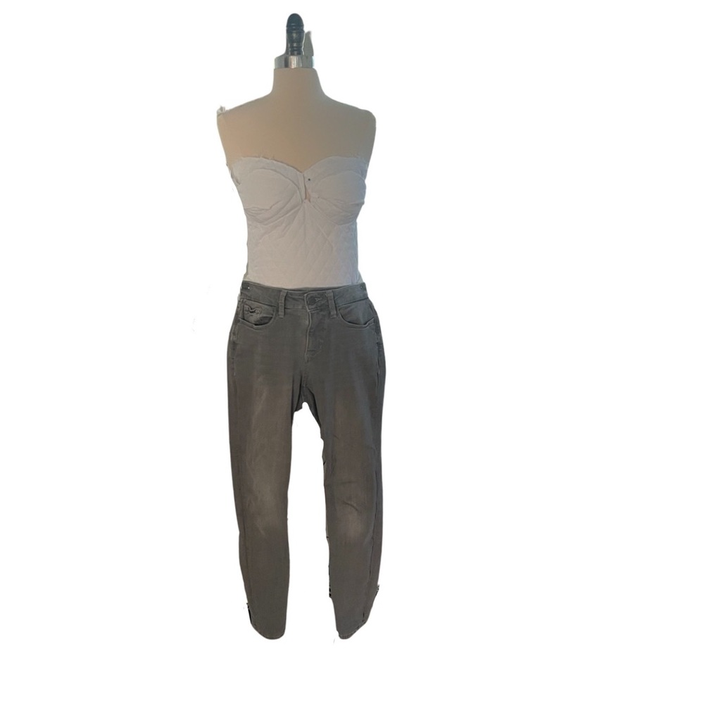 a.n.a Washed grey denim mid rise skinny jeans
